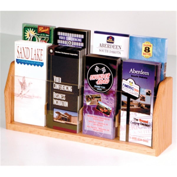 Wooden Mallet Countertop 8 Pocket Brochure Display in Light Oak WO599403 - main